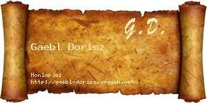 Gaebl Dorisz névjegykártya
